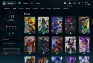 Conta League of Legends Nível 147 com 86 skins(2 Míticas) LOL