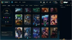 Vendo conta LOL mestre +100 pontos , 76 skins , 135 campeões - League of Legends