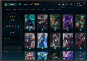 conta com mais de 350 skins - League of Legends LOL