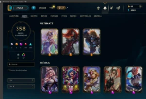 conta com mais de 350 skins - League of Legends LOL