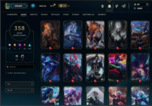 conta com mais de 350 skins - League of Legends LOL