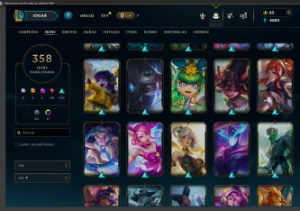 conta com mais de 350 skins - League of Legends LOL