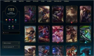 Conta lol 122 skins, Diamante 4 Soloq - League of Legends