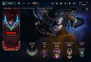 Continha de lol com 1808 skins várias raras todas pax - League of Legends