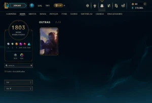 Continha de lol com 1808 skins várias raras todas pax - League of Legends
