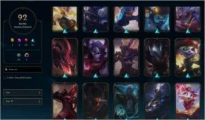 CONTA PLATINA, 3 QUASE TODOS OS CHAMPS 92 SKINS - League of Legends LOL