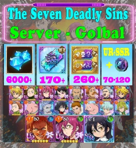 [GLOBAL]6000+ Diamonds Seven Deadly Sins 7DS Reroll Account