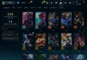 Conta Lol Full Acesso - Lvl 157 - 54 Skins - 130+ Campeões - League of Legends