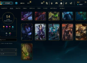 Conta Lol Full Acesso - Lvl 157 - 54 Skins - 130+ Campeões - League of Legends