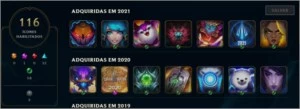 Conta Platina III com mais de 115 campeões e 53 skins - League of Legends LOL