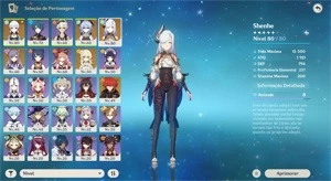 🔴AR 49 ⭐ Ayaka, Ganyu, Shenhe, Diluc, Keqing 5 + Arma 5 ⭐🔴 - Genshin Impact