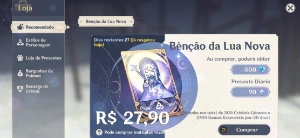 Cyno com bis+ Nahida+ mona C1+ benção(27D)+ banner garantido - Genshin Impact