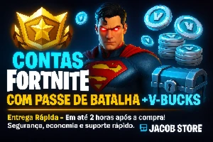 Fortnite | Conta Com Passe De Batalha + V-Bucks
