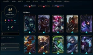Conta Diamante 4 MMR Alto e várias Skins - League of Legends LOL