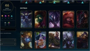 Conta Diamante 4 MMR Alto e várias Skins - League of Legends LOL