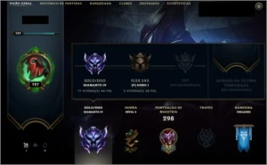 Conta Diamante 4 MMR Alto e várias Skins - League of Legends LOL