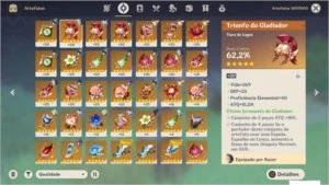 Conta com 6 5* +armas (Xiao, Klee, Venti, Mona, Jean, Qiqi) - Genshin Impact
