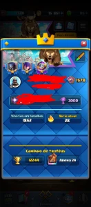 Conta 12k troféus, com troca de Nick - Clash Royale