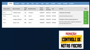 Planilha para Controle de Notas Fiscais - Outros