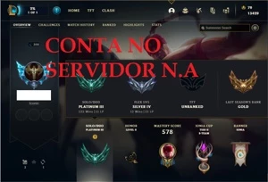 CONTA NO SERVIDOR N.A ( NORTE AMERICA ) - League of Legends LOL