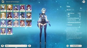 Conta genshin impact AR-07 Eula Kazuha