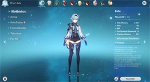 Conta genshin impact AR-07 Eula Kazuha