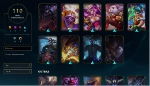 League of Legends + Ladra de alms + 110 skins +Full Campeões LOL