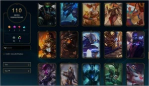 League of Legends + Ladra de alms + 110 skins +Full Campeões LOL