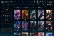Conta league of legends - prata 4 - 126 Skins - lvl 199 LOL