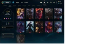 Conta league of legends - prata 4 - 126 Skins - lvl 199 LOL