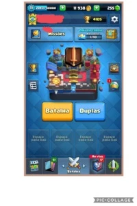 Cv 8 COC com 3200 gemas mais 1 C ROYALE arena 11 - Clash of Clans