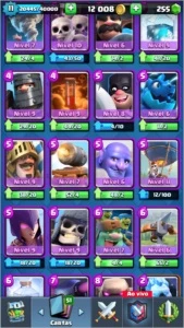 Cv 8 COC com 3200 gemas mais 1 C ROYALE arena 11 - Clash of Clans