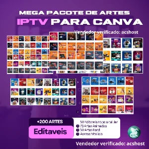 Mega pacote de artes editáveis IPTV para o Canva - Others