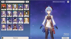 AR 50 - Ganyu C1 + Diluc C1 + Xiao + 3 Armas 5 Estrelas - Genshin Impact