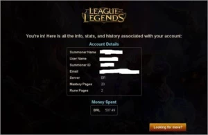 Conta de lol plat 5! - League of Legends