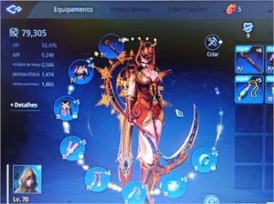 Personagem lv 70 mir4