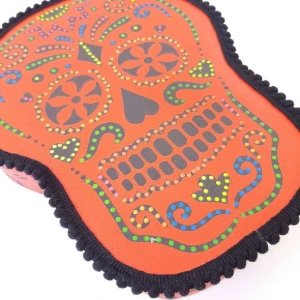Quadro Box Caveira Mexicana Vermelha - Artesanato e Personalizados