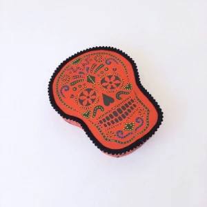 Quadro Box Caveira Mexicana Vermelha - Artesanato e Personalizados