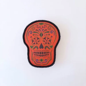 Quadro Box Caveira Mexicana Vermelha - Artesanato e Personalizados