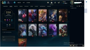 conta platina 1  prata 3 na flex   230 skins - League of Legends LOL