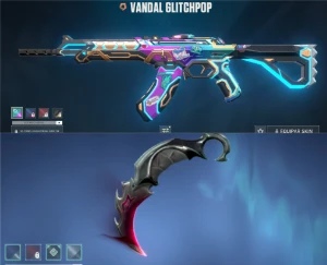 Karambit Saqueadora ☀️ Vandal Glitch Pop ☀️ Full Acesso ☀️ - Valorant