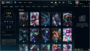 Platina III, 184 SKINS, 138 CHAMPS, LEVEL 207 - League of Legends LOL