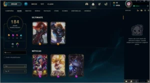 Platina III, 184 SKINS, 138 CHAMPS, LEVEL 207 - League of Legends LOL