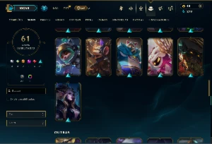 Unranked com 100 Champs e 61 Skins ( TOP / ADC / MID ) - League of Legends LOL