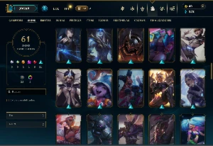 Unranked com 100 Champs e 61 Skins ( TOP / ADC / MID ) - League of Legends LOL
