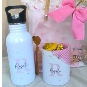 Kit Caneca e Garrafa Personalizadas