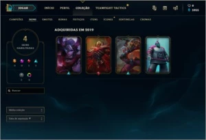 Smurf Diamond 3 com 25 bonecos e 4 skins - League of Legends LOL