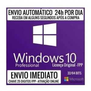 Windows 10 pro key Licença vitalícia - Softwares e Licenças