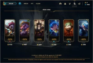 Conta ouro 4 smurf baratinha com 28 champs e 1 skin - League of Legends LOL