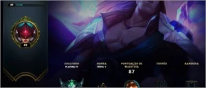 Conta Platina 4 - League of Legends LOL